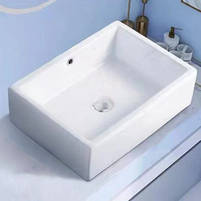 Modern Vessel Bathroom Sink Porcelain White Wash Stand for Bathroom -Bathlova