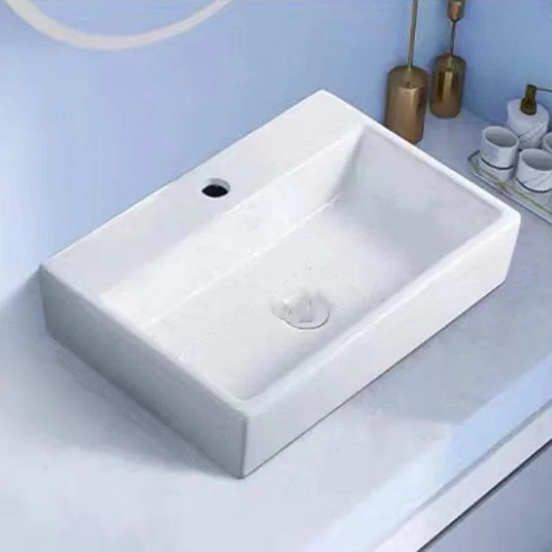 Modern Vessel Bathroom Sink Porcelain White Wash Stand for Bathroom -Bathlova