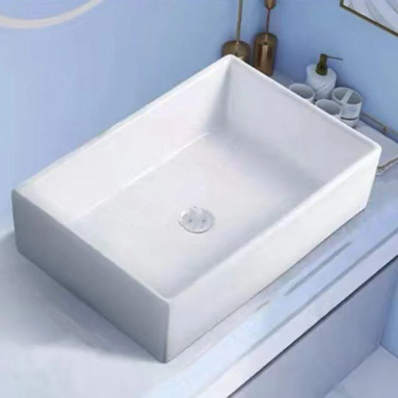 Modern Vessel Bathroom Sink Porcelain White Wash Stand for Bathroom -Bathlova