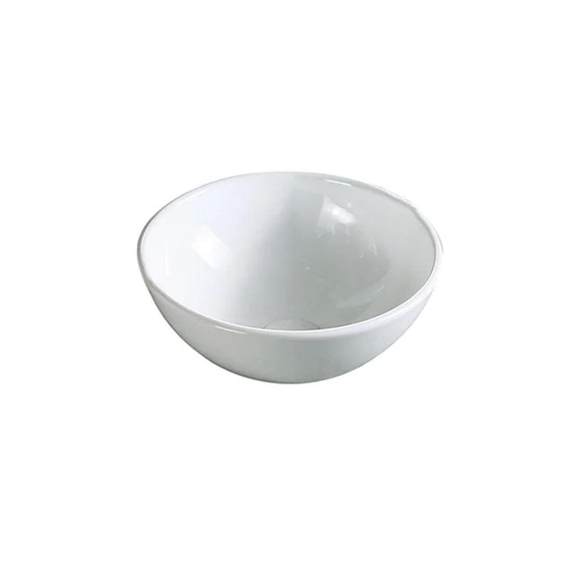 Modern Vessel Bathroom Sink Porcelain with Pop-Up Drain Vessel Sink without Tap -Bathlova