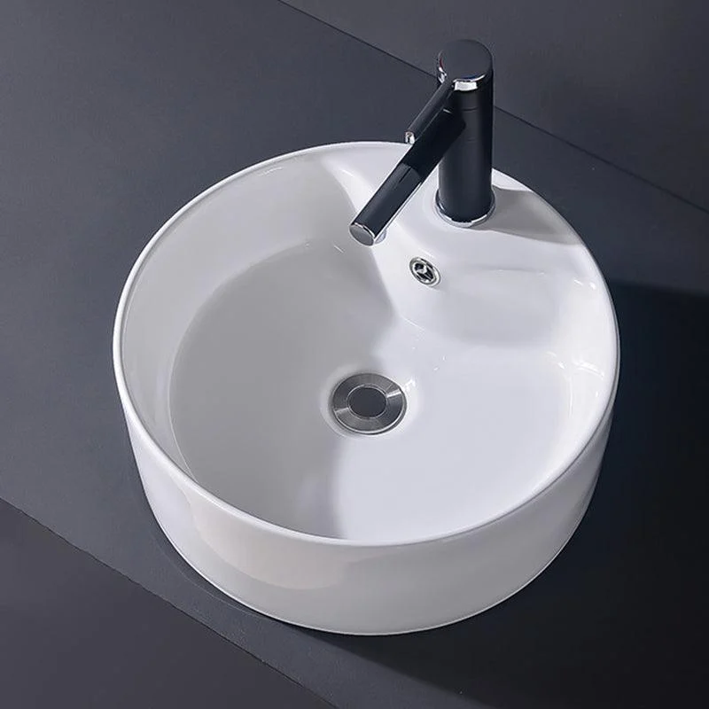 Modern Vessel Bathroom Sink Rectangular Porcelain Basin Sink (Not Include Tap) -Bathlova