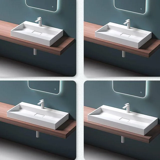 Modern Vessel Bathroom Sink Rectangular Single Tap Hole Wash Stand(not Included Tap) -Bathlova