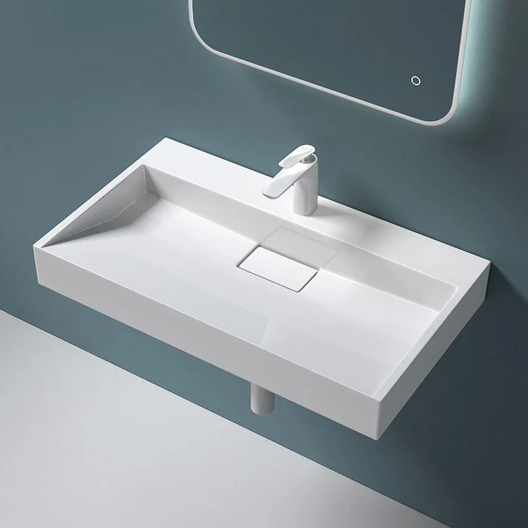 Modern Vessel Bathroom Sink Rectangular Single Tap Hole Wash Stand(not Included Tap) -Bathlova