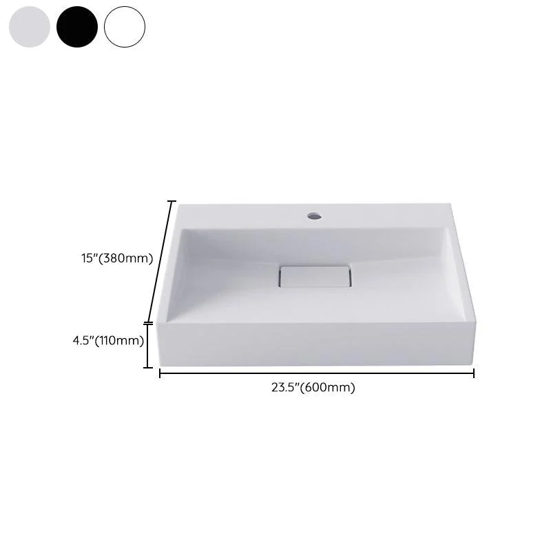 Modern Vessel Bathroom Sink Rectangular Single Tap Hole Wash Stand(not Included Tap) -Bathlova