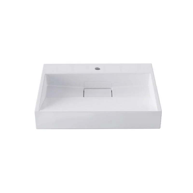 Modern Vessel Bathroom Sink Rectangular Single Tap Hole Wash Stand(not Included Tap) -Bathlova