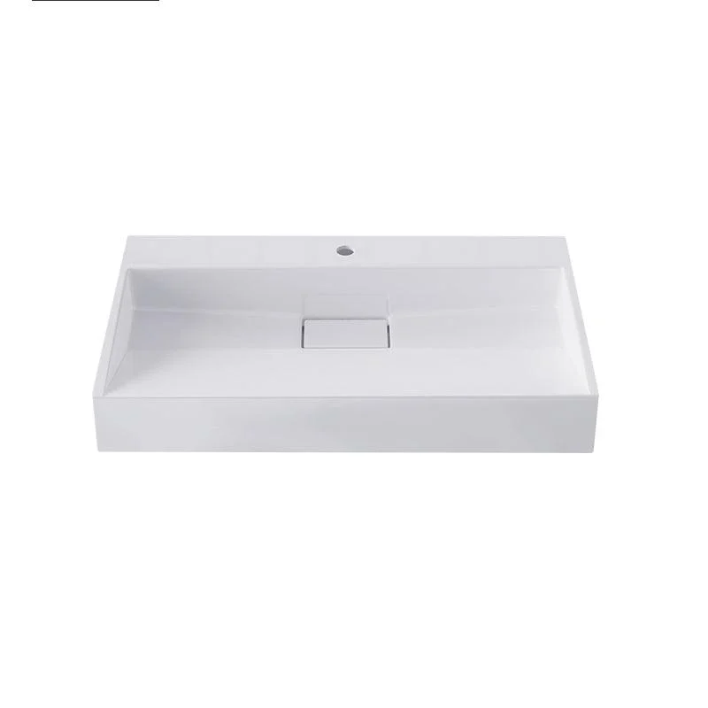 Modern Vessel Bathroom Sink Rectangular Single Tap Hole Wash Stand(not Included Tap) -Bathlova