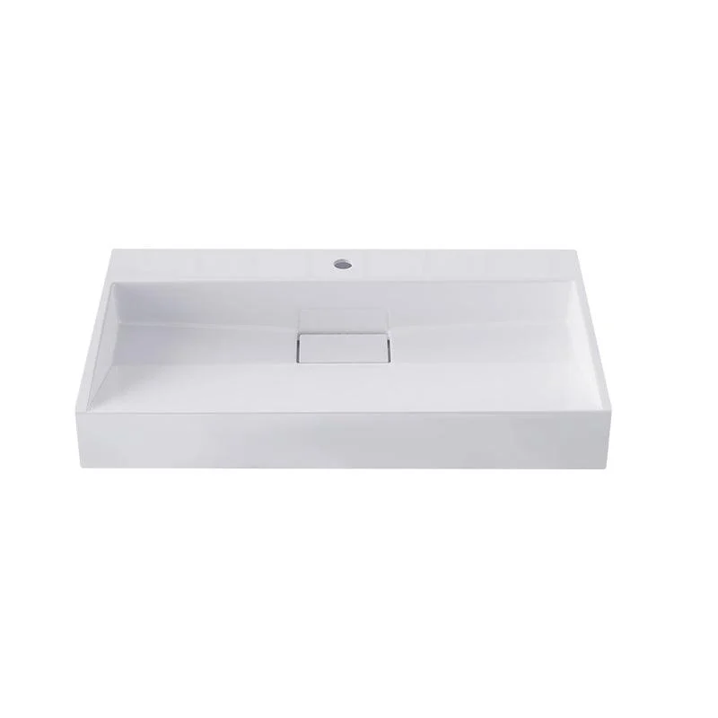 Modern Vessel Bathroom Sink Rectangular Single Tap Hole Wash Stand(not Included Tap) -Bathlova