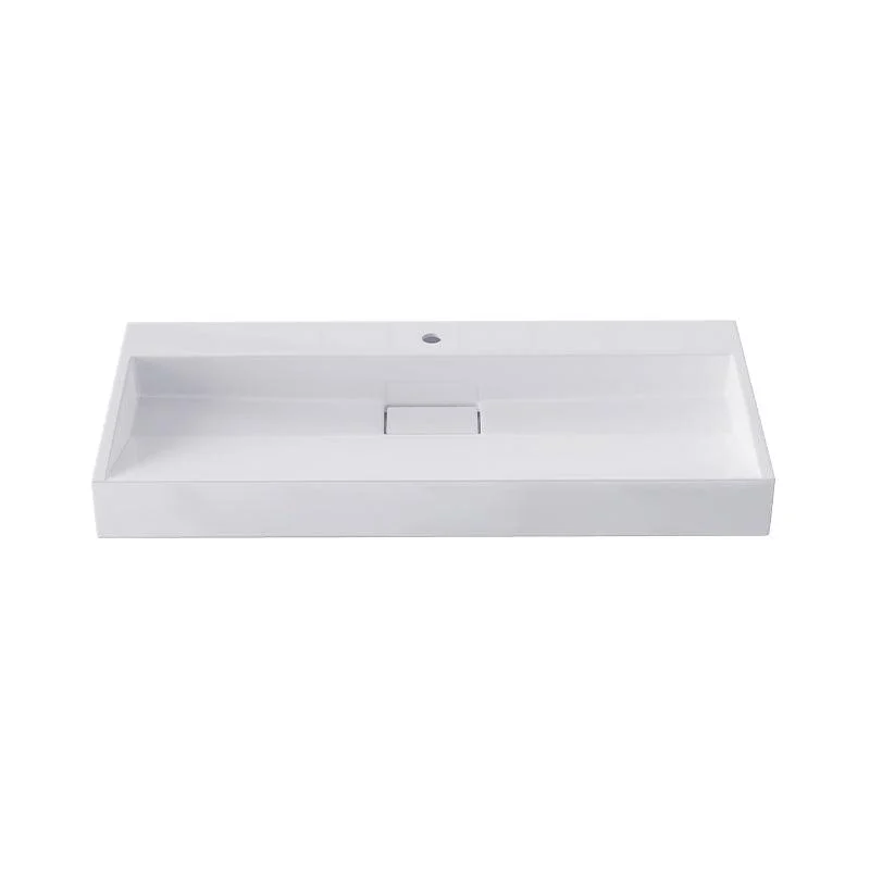 Modern Vessel Bathroom Sink Rectangular Single Tap Hole Wash Stand(not Included Tap) -Bathlova