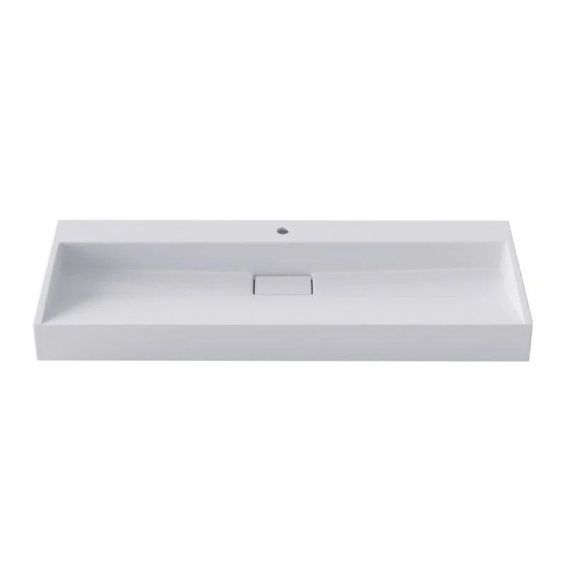 Modern Vessel Bathroom Sink Rectangular Single Tap Hole Wash Stand(not Included Tap) -Bathlova