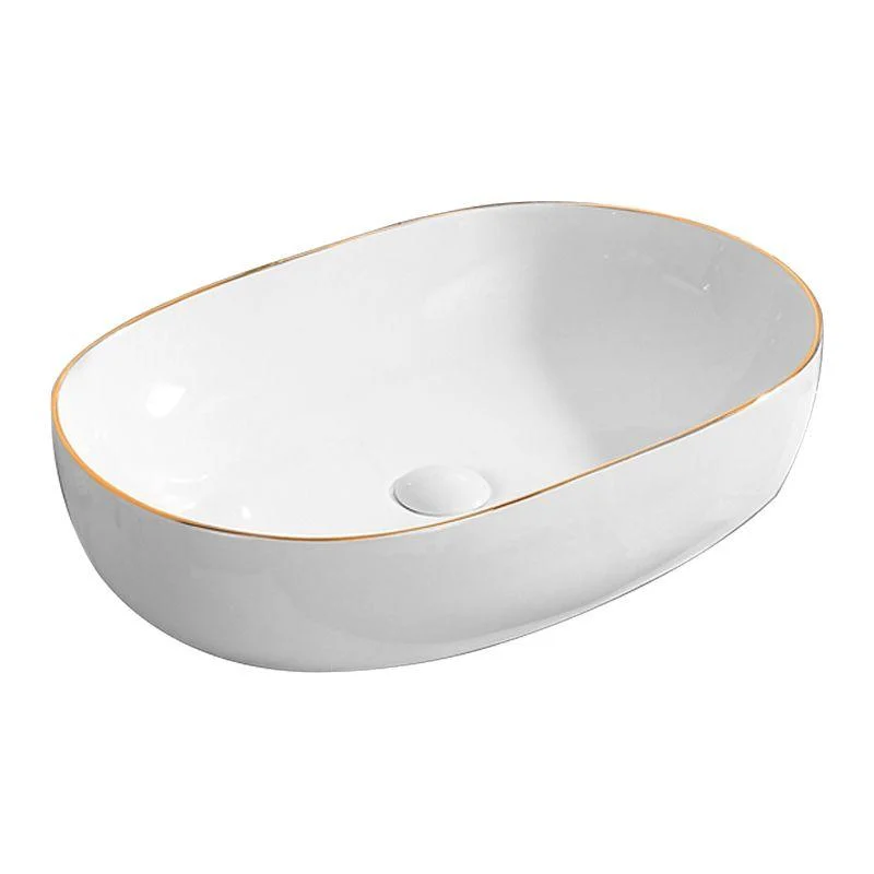 Modern Vessel Bathroom Sink Round Porcelain with Tap Wash Stand -Bathlova