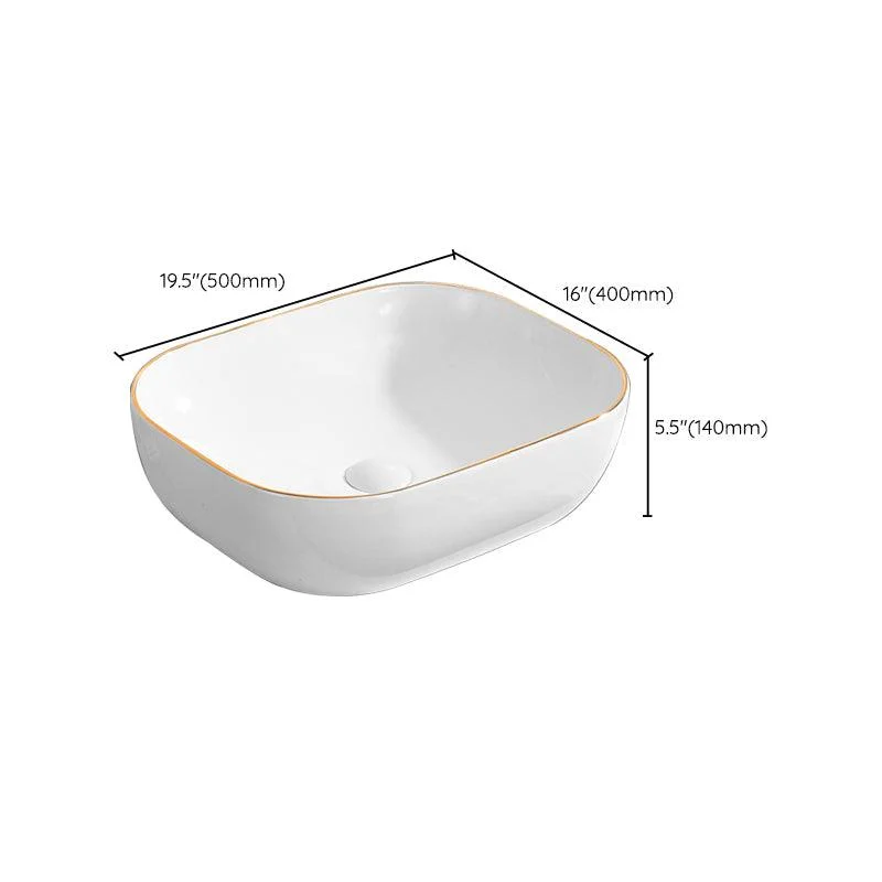 Modern Vessel Bathroom Sink Round Porcelain with Tap Wash Stand -Bathlova