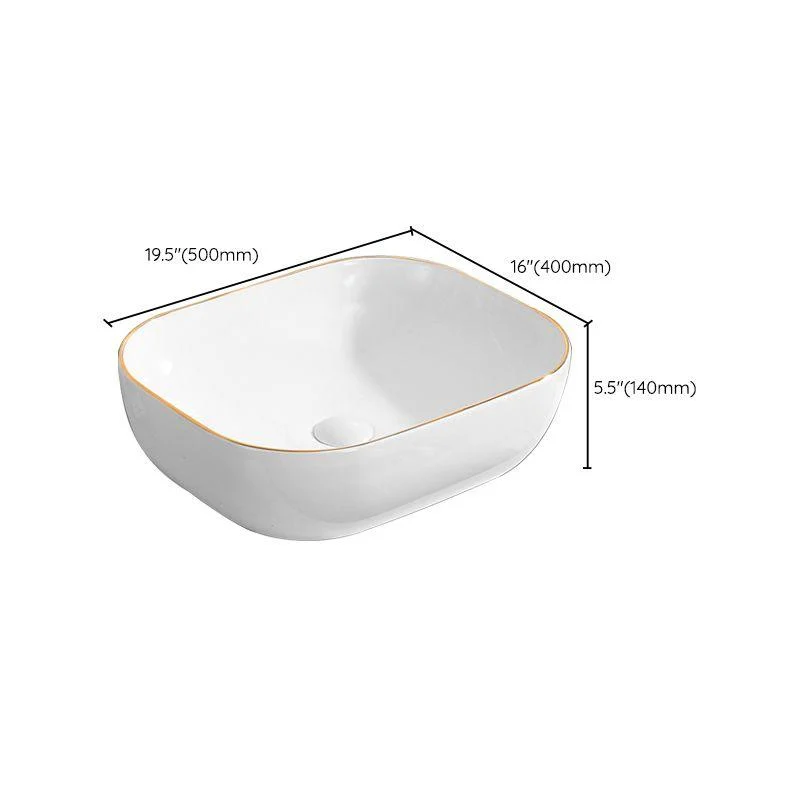 Modern Vessel Bathroom Sink Round Porcelain with Tap Wash Stand -Bathlova