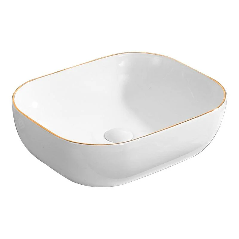 Modern Vessel Bathroom Sink Round Porcelain with Tap Wash Stand -Bathlova