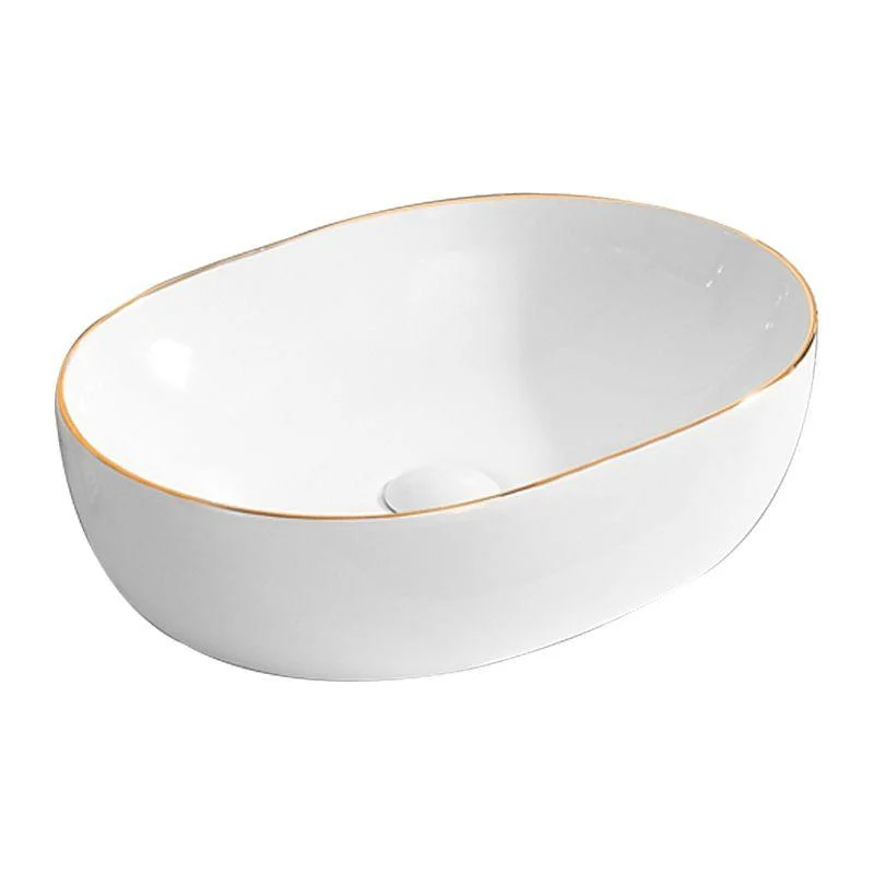 Modern Vessel Bathroom Sink Round Porcelain with Tap Wash Stand -Bathlova