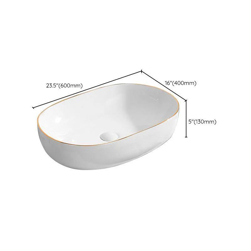 Modern Vessel Bathroom Sink Round Porcelain with Tap Wash Stand -Bathlova