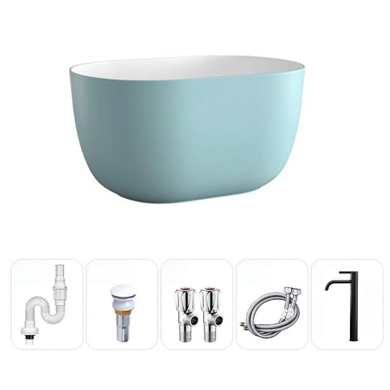 Modern Vessel Lavatory Sink Oval Porcelain with Pop-Up Drain Vessel Sink -Bathlova