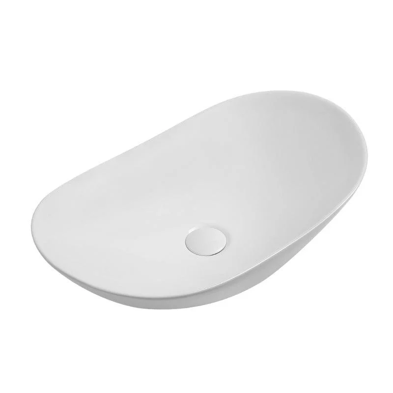 Modern Vessel Lavatory Sink Oval Porcelain with Tap Vessel Sink -Bathlova