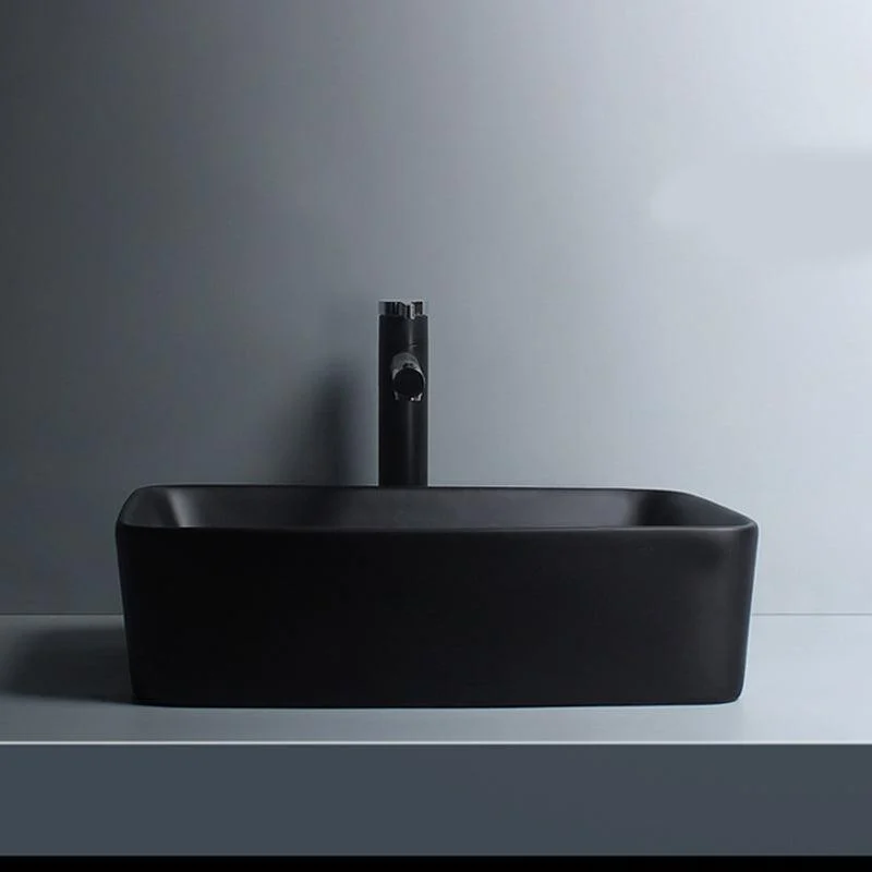 Modern Vessel Lavatory Sink Porcelain with Tap and Basin Bathroom Sink -Bathlova