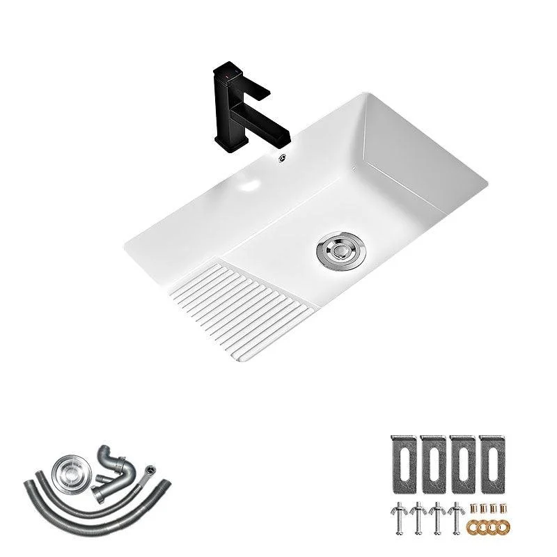 Modern Vessel Lavatory Sink Porcelain with Tap Bathroom Sink -Bathlova