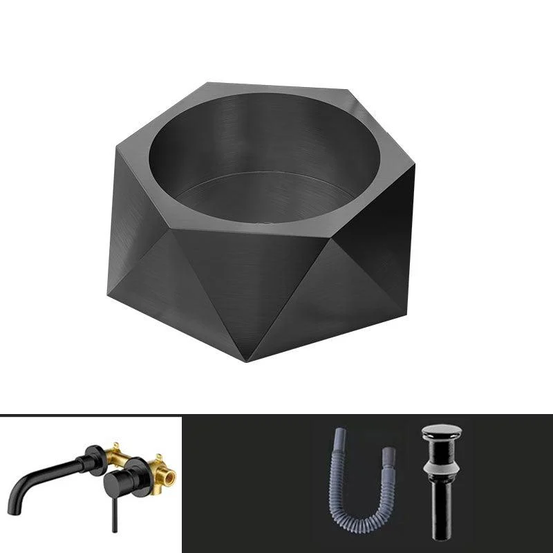 Modern Vessel Sink Metal Specialty with Pop-Up Drain Vessel Lavatory Sink -Bathlova