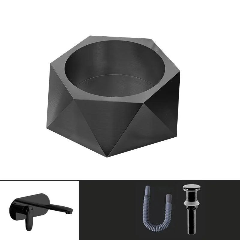 Modern Vessel Sink Metal Specialty with Pop-Up Drain Vessel Lavatory Sink -Bathlova