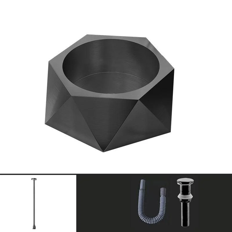 Modern Vessel Sink Metal Specialty with Pop-Up Drain Vessel Lavatory Sink -Bathlova