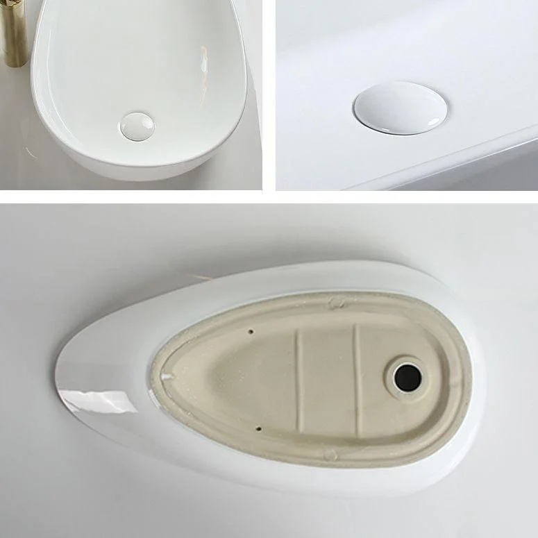 Modern Vessel Sink Specialty Porcelain with Pop-Up Drain Vessel Bathroom Sink -Bathlova