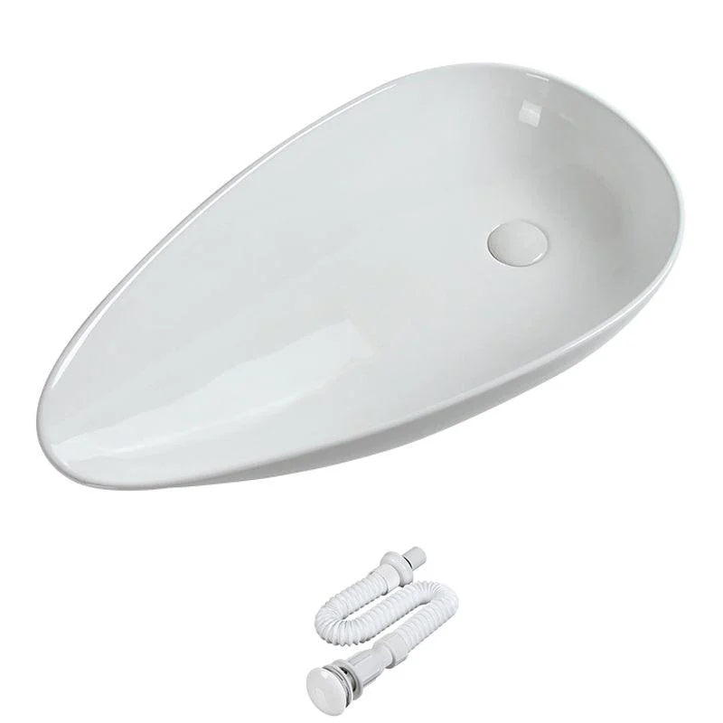 Modern Vessel Sink Specialty Porcelain with Pop-Up Drain Vessel Bathroom Sink -Bathlova