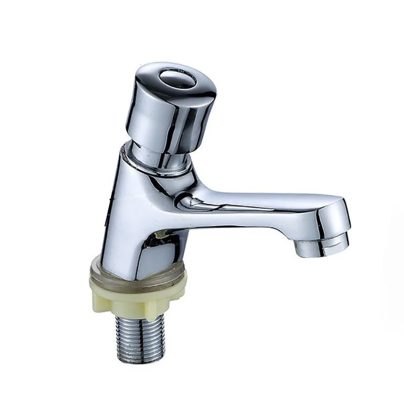 Modern Vessel Sink Tap Brass Knob Handle Low Arc Basin Lavatory Tap -Bathlova