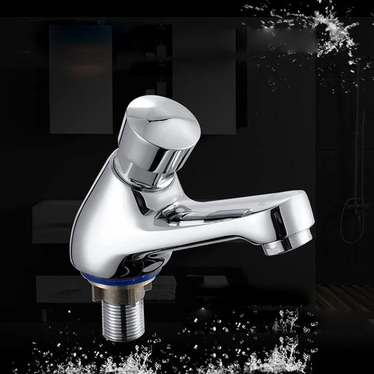 Modern Vessel Sink Tap Brass Knob Handle Low Arc Basin Lavatory Tap -Bathlova