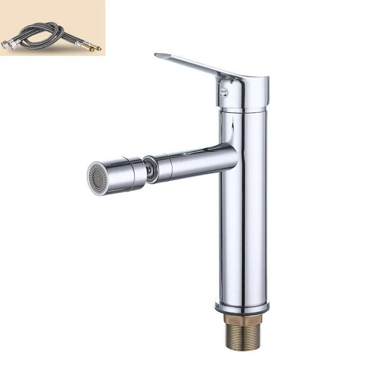 Modern Vessel Sink Tap Copper Lever Handle Low Arc Retractable Vessel Tap -Bathlova