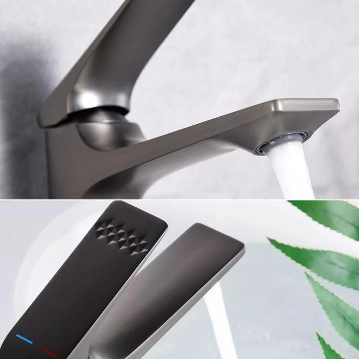 Modern Vessel Sink Tap Copper Lever Handle Low Arc Vessel Tap for Bathroom -Bathlova