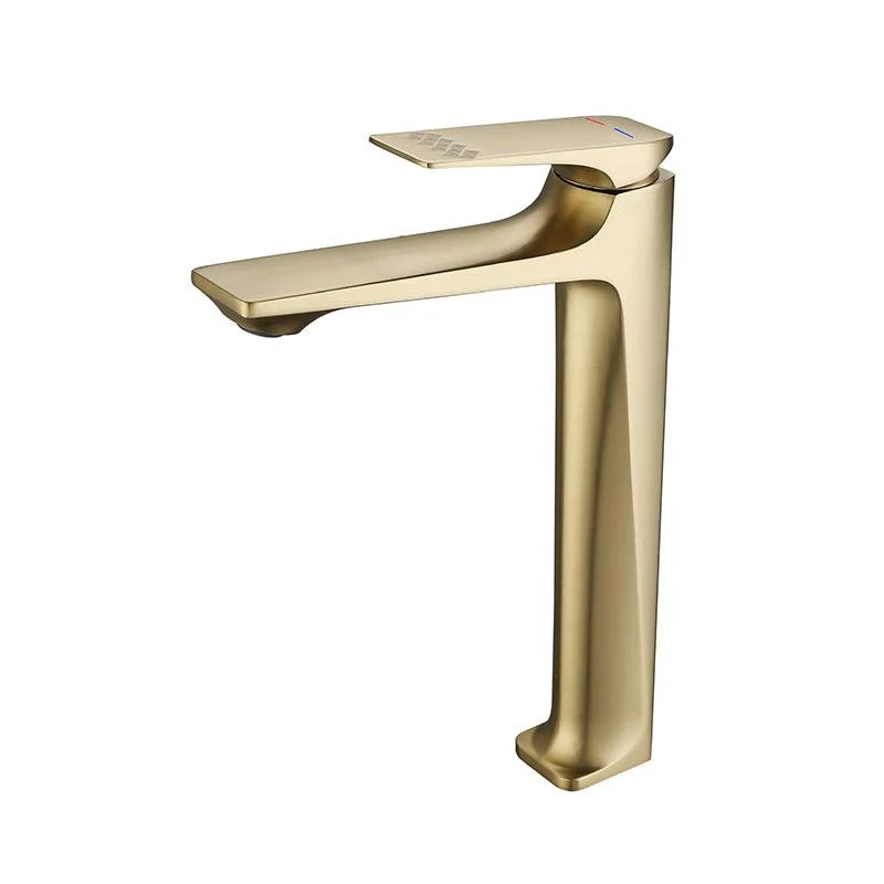 Modern Vessel Sink Tap Copper Lever Handle Low Arc Vessel Tap for Bathroom -Bathlova