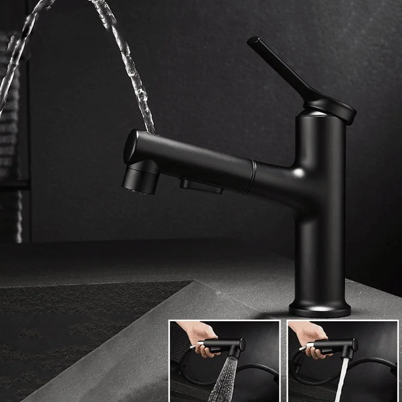 Modern Vessel Sink Tap Copper Single Handle Low Arc Vessel Tap for Bathroom -Bathlova