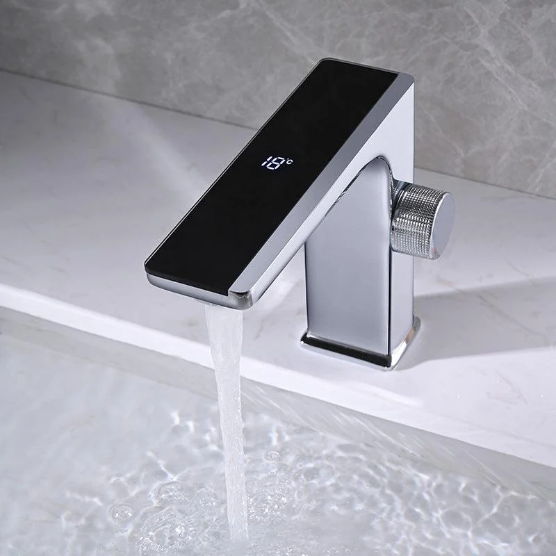 Modern Vessel Sink Tap Digital Display Knob Handle Low Arc Tap -Bathlova