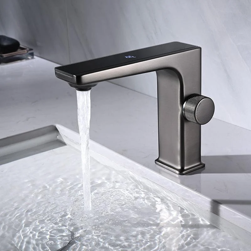 Modern Vessel Sink Tap Digital Display Knob Handle Low Arc Tap -Bathlova