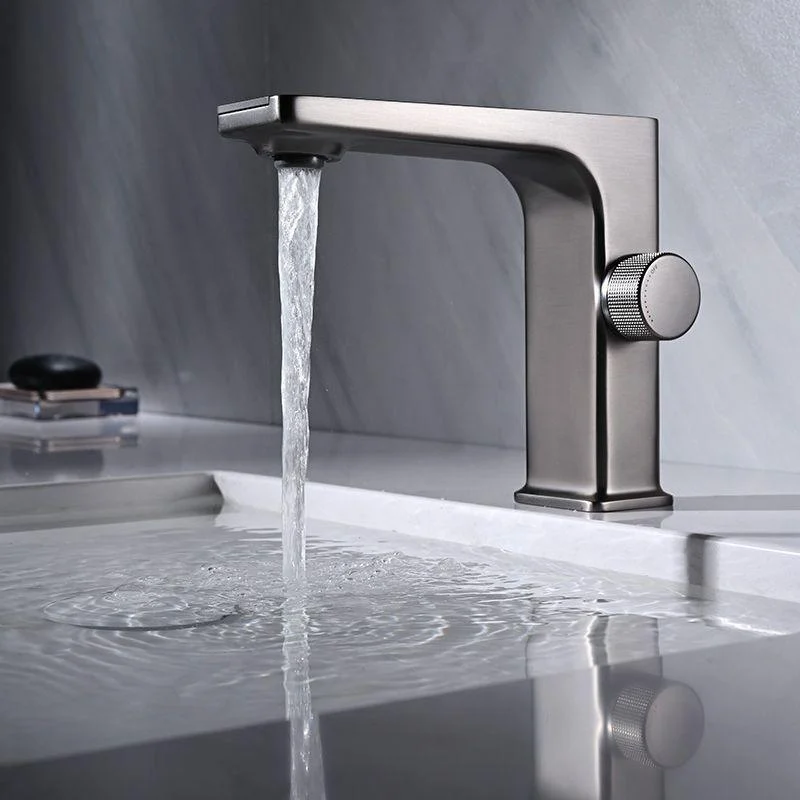 Modern Vessel Sink Tap Digital Display Knob Handle Low Arc Tap -Bathlova