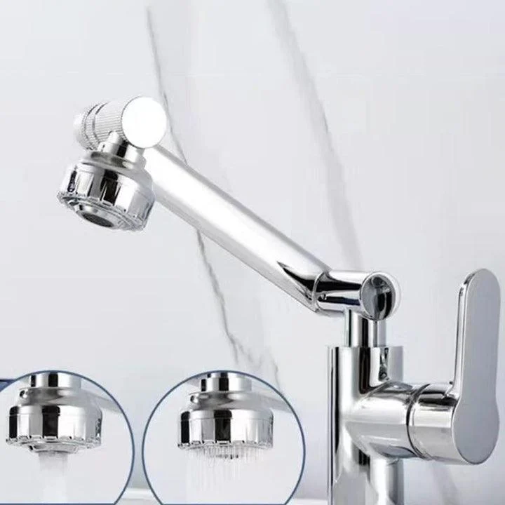 Modern Vessel Sink Tap Stainless Steel Lever Handles Swivel Spout Vessel Tap -Bathlova