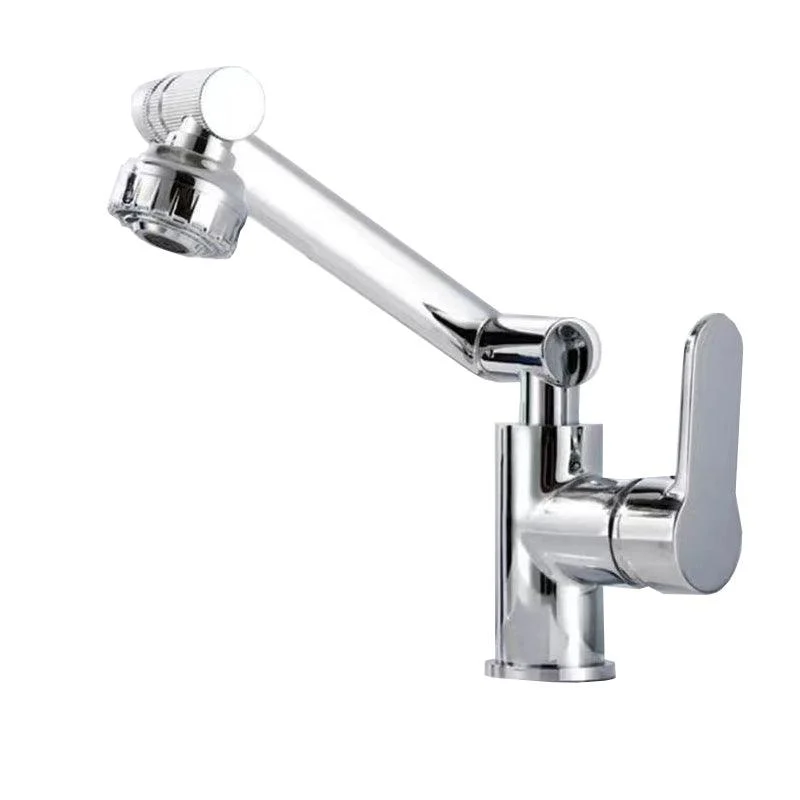 Modern Vessel Sink Tap Stainless Steel Lever Handles Swivel Spout Vessel Tap -Bathlova