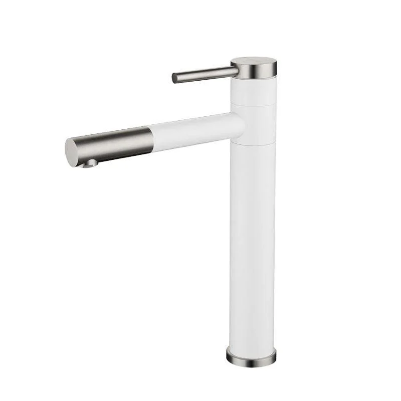 Modern Vessel Sink Tap Stainless Steel Single Handle Low Arc Retractable Vessel Tap -Bathlova