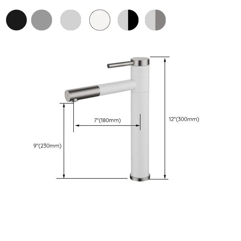 Modern Vessel Sink Tap Stainless Steel Single Handle Low Arc Retractable Vessel Tap -Bathlova