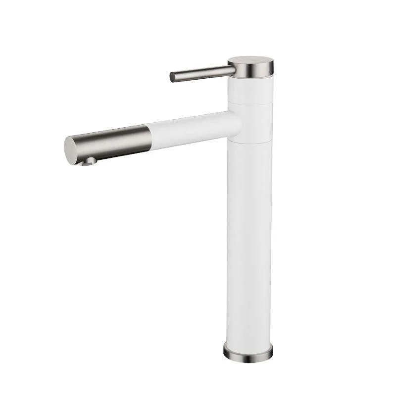 Modern Vessel Sink Tap Stainless Steel Single Handle Low Arc Retractable Vessel Tap -Bathlova