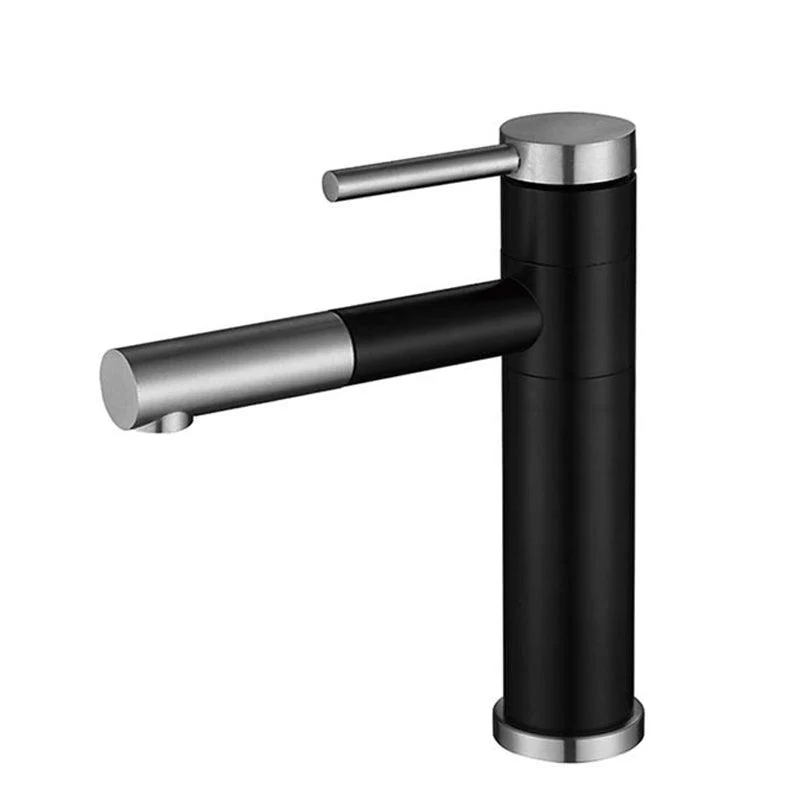 Modern Vessel Sink Tap Stainless Steel Single Handle Low Arc Retractable Vessel Tap -Bathlova