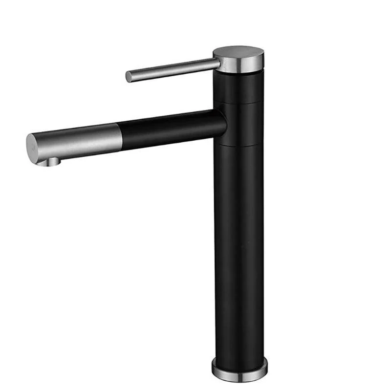 Modern Vessel Sink Tap Stainless Steel Single Handle Low Arc Retractable Vessel Tap -Bathlova