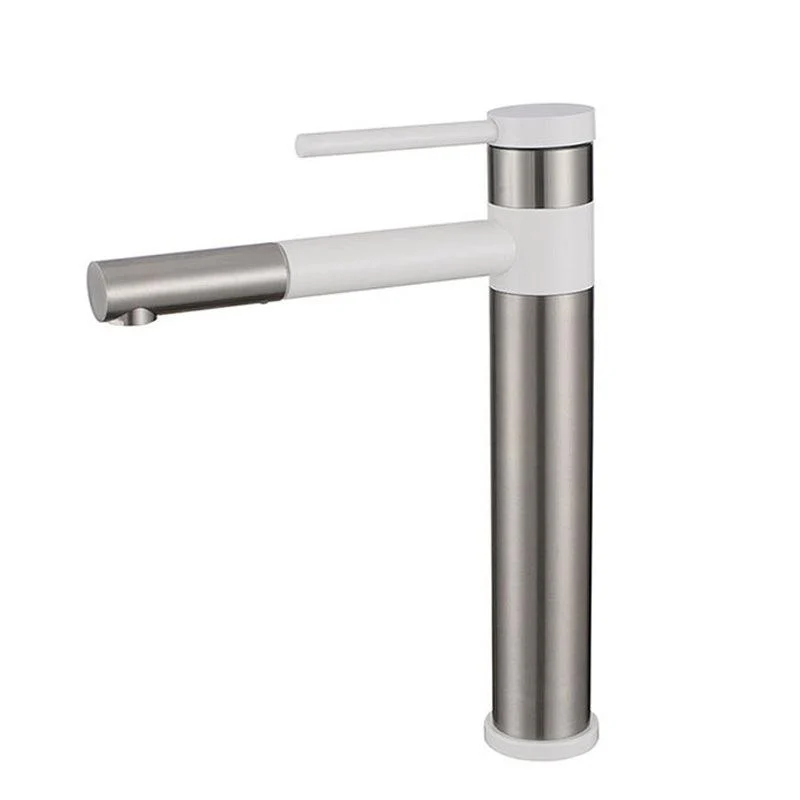 Modern Vessel Sink Tap Stainless Steel Single Handle Low Arc Retractable Vessel Tap -Bathlova