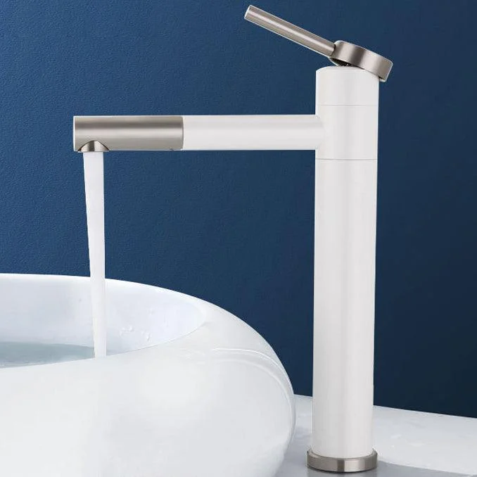 Modern Vessel Sink Tap Stainless Steel Single Handle Low Arc Retractable Vessel Tap -Bathlova