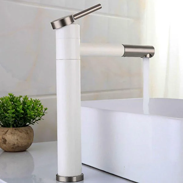 Modern Vessel Sink Tap Stainless Steel Single Handle Low Arc Retractable Vessel Tap -Bathlova