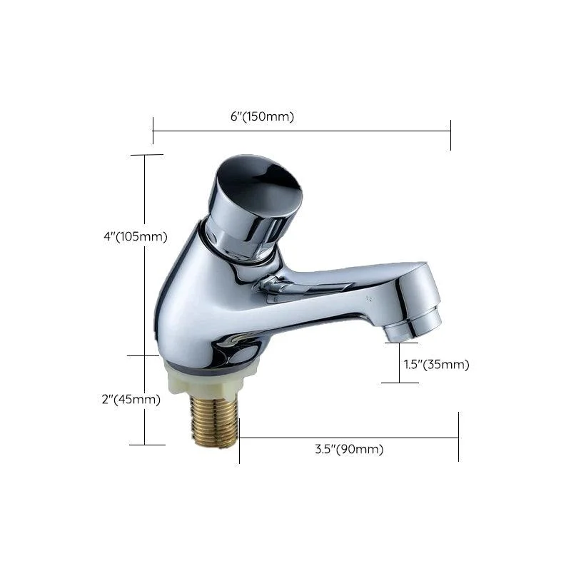 Modern Vessel Tap Brass 1-Handle Low Arc Vessel Tap for Home -Bathlova