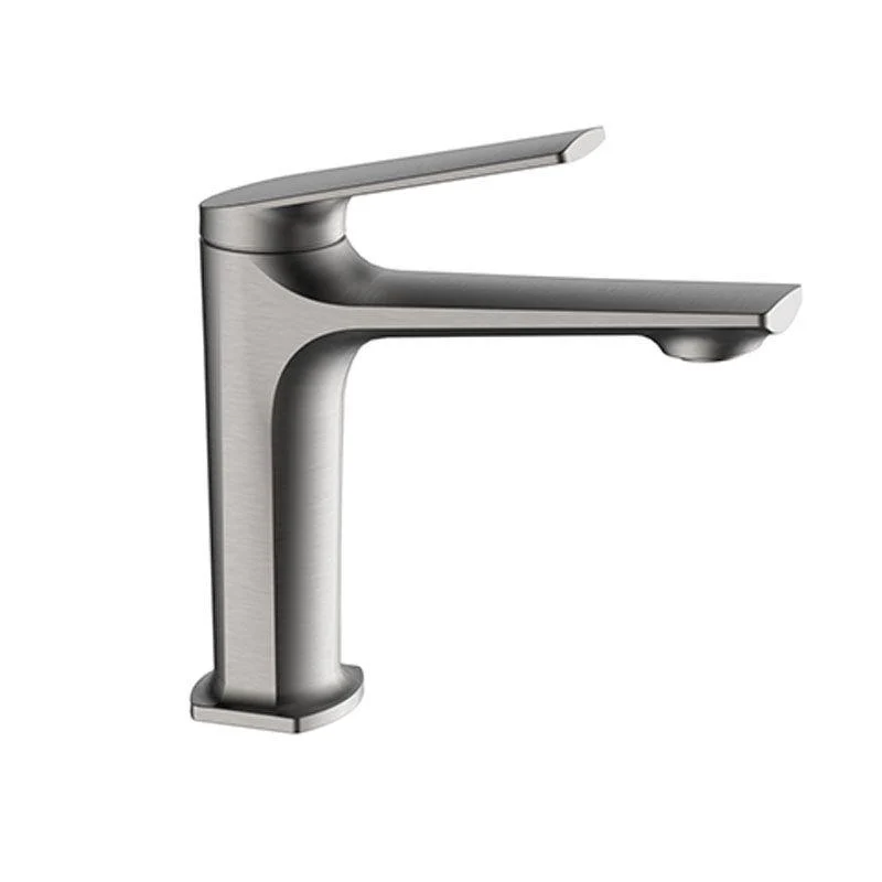 Modern Vessel Tap Brass Lever Handles Low Arc Basin Lavatory Tap -Bathlova