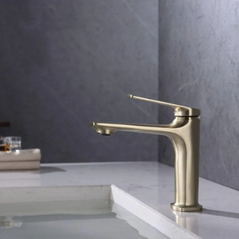 Modern Vessel Tap Brass Lever Handles Low Arc Basin Lavatory Tap -Bathlova